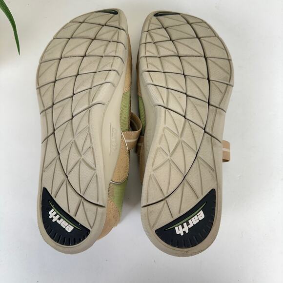 Earth Vegan Inhale 2 Mary Jane Flats Tan Green Slip On comfort Shoes Size 8.5 B - Picture 7 of 9